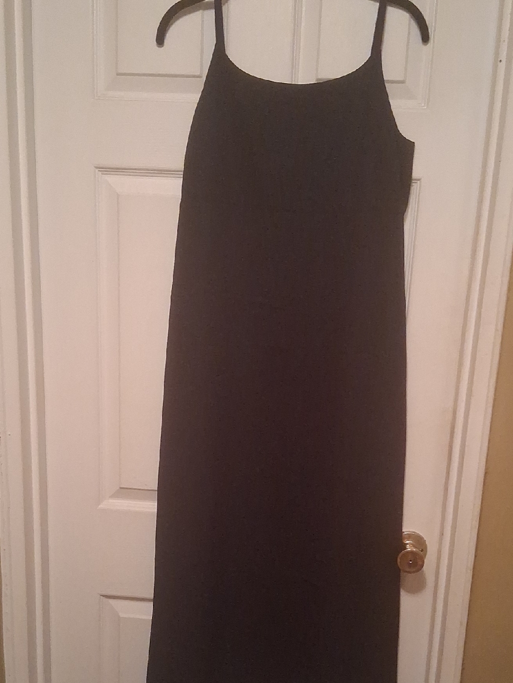 GAP Black Maxi Slip Dress with Thin Straps